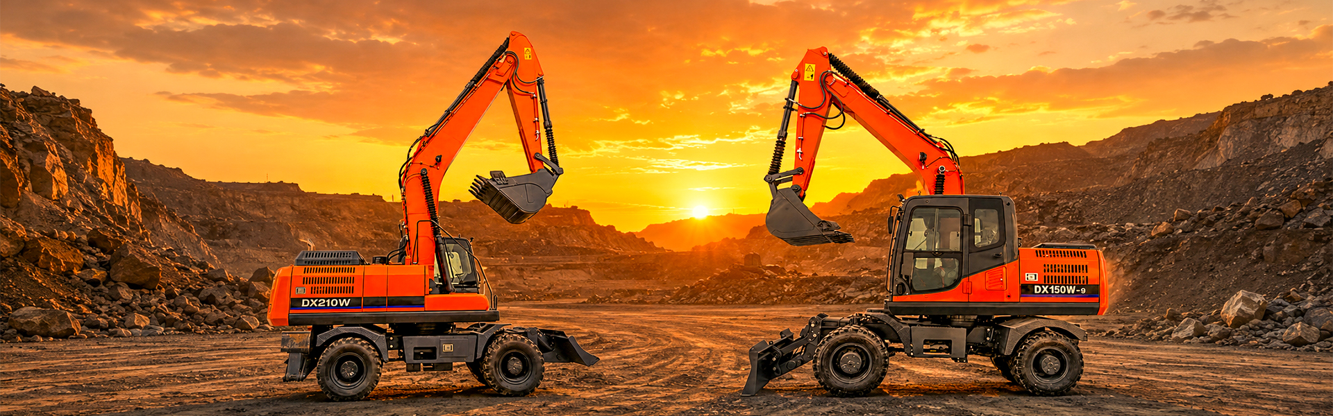 Excavator pe roți